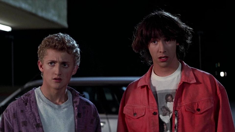 A still from Bill & Ted's Excellent Adventure (1989)