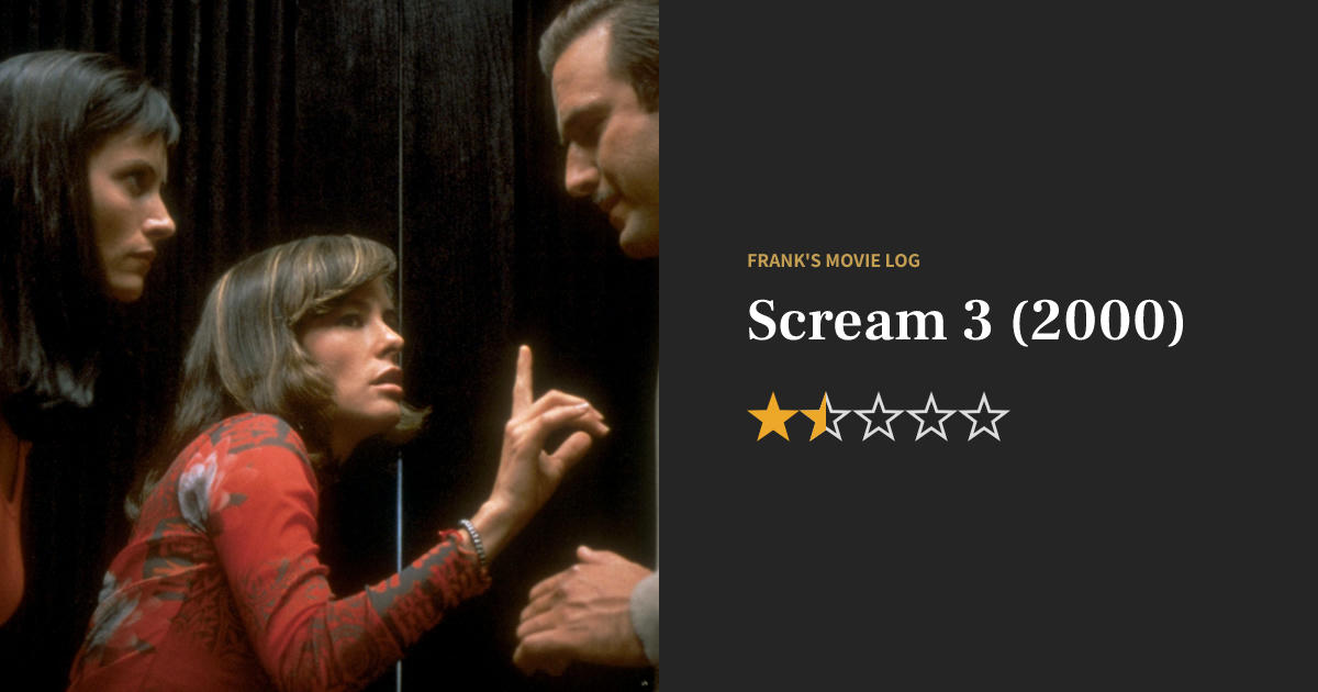 Scream 3 movie review (2000) - Frank's Book Log