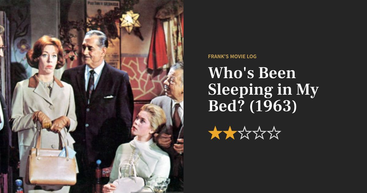Who's Been Sleeping in My Bed? movie review (1963) Frank's Movie Log