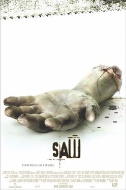 A poster from Saw (2004)