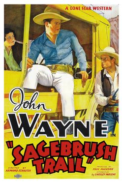 A poster from Sagebrush Trail (1933)