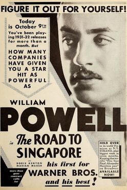A poster from The Road to Singapore (1931)
