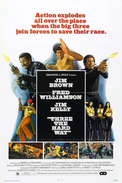 A poster from Three the Hard Way (1974)