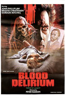 A poster from Delirio di sangue (1988)