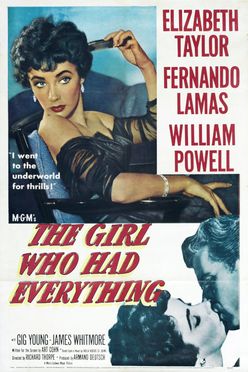 A poster from The Girl Who Had Everything (1953)