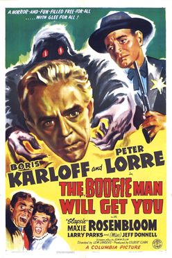 A poster from The Boogie Man Will Get You (1942)
