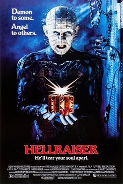 A poster from Hellraiser (1987)