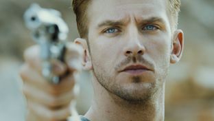 A still from The Guest (2014)