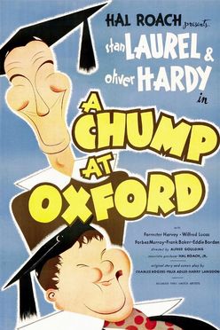 A poster from A Chump at Oxford (1939)
