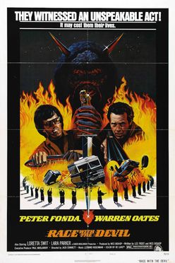 A poster from Race with the Devil (1975)