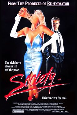 A poster from Society (1989)