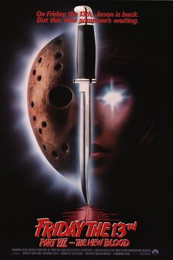 A poster from Friday the 13th Part VII: The New Blood (1988)