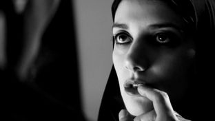 A still from A Girl Walks Home Alone at Night (2014)