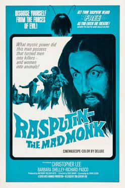 A poster from Rasputin: The Mad Monk (1966)
