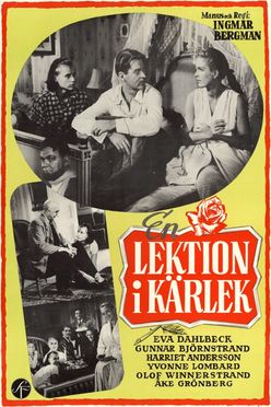 A poster from A Lesson in Love (1954)